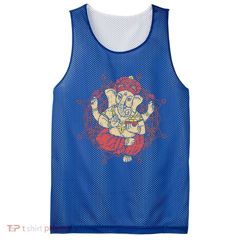 Elephant Ganesha Yoga Dala Gift Mesh Reversible Basketball Jersey Tank