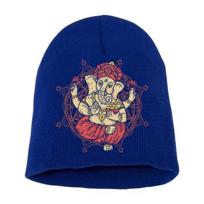 Elephant Ganesha Yoga Dala Gift Short Acrylic Beanie