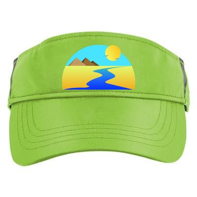 Egypt Nile River Sunset Adult Drive Performance Visor