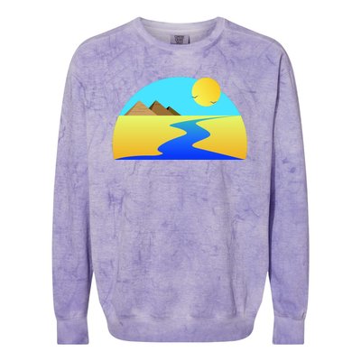 Egypt Nile River Sunset Colorblast Crewneck Sweatshirt