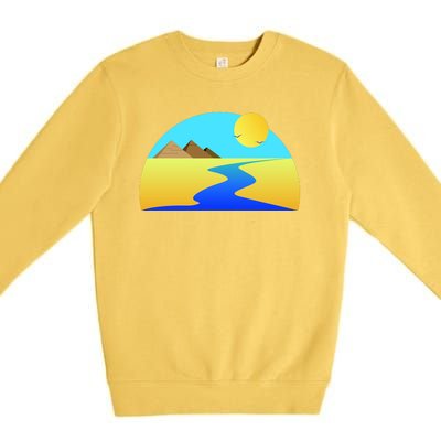 Egypt Nile River Sunset Premium Crewneck Sweatshirt