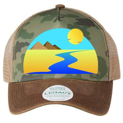 Egypt Nile River Sunset Legacy Tie Dye Trucker Hat