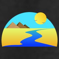 Egypt Nile River Sunset 7 Panel Mesh Trucker Snapback Hat