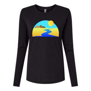 Egypt Nile River Sunset Womens Cotton Relaxed Long Sleeve T-Shirt