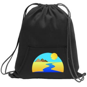 Egypt Nile River Sunset Sweatshirt Cinch Pack Bag