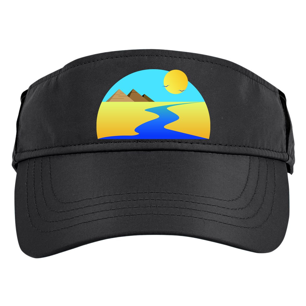 Egypt Nile River Sunset Adult Drive Performance Visor