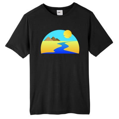 Egypt Nile River Sunset Tall Fusion ChromaSoft Performance T-Shirt