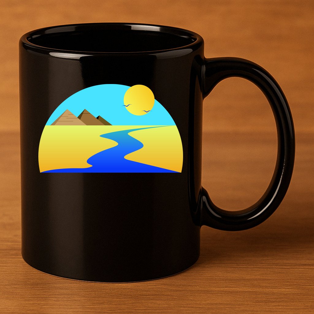 Egypt Nile River Sunset 11oz C Handle Ceramic Mug
