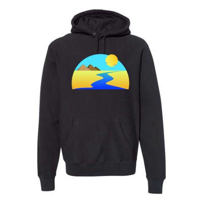 Egypt Nile River Sunset Premium Hoodie