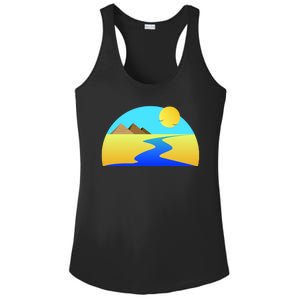 Egypt Nile River Sunset Ladies PosiCharge Competitor Racerback Tank