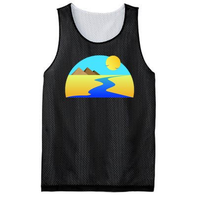 Egypt Nile River Sunset Mesh Reversible Basketball Jersey Tank