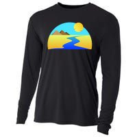 Egypt Nile River Sunset Cooling Performance Long Sleeve Crew