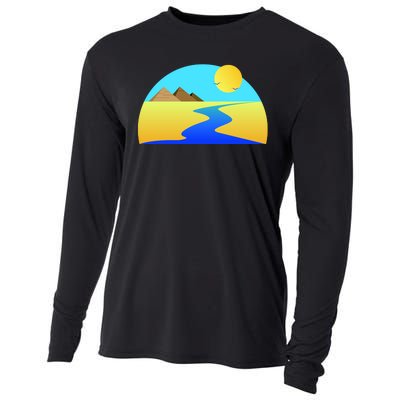 Egypt Nile River Sunset Cooling Performance Long Sleeve Crew