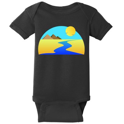 Egypt Nile River Sunset Baby Bodysuit