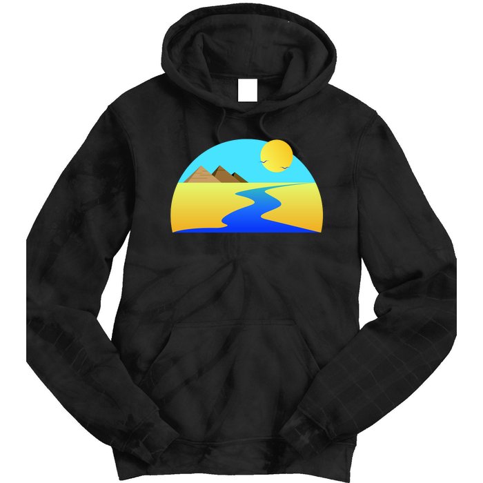 Egypt Nile River Sunset Tie Dye Hoodie