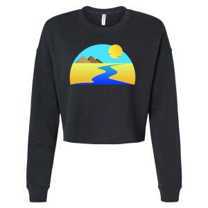 Egypt Nile River Sunset Cropped Pullover Crew