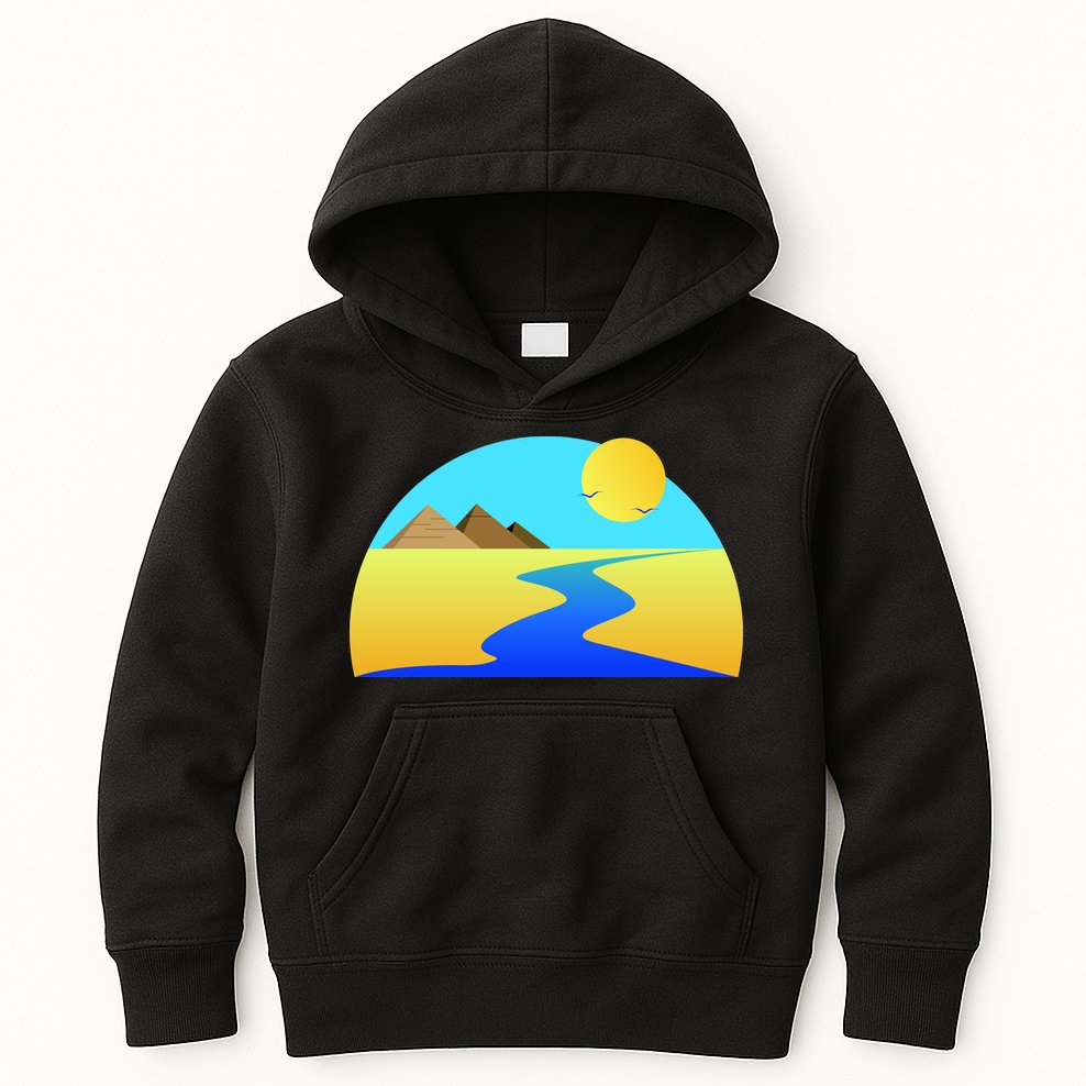 Egypt Nile River Sunset Kids Hoodie