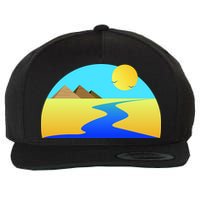 Egypt Nile River Sunset Wool Snapback Cap