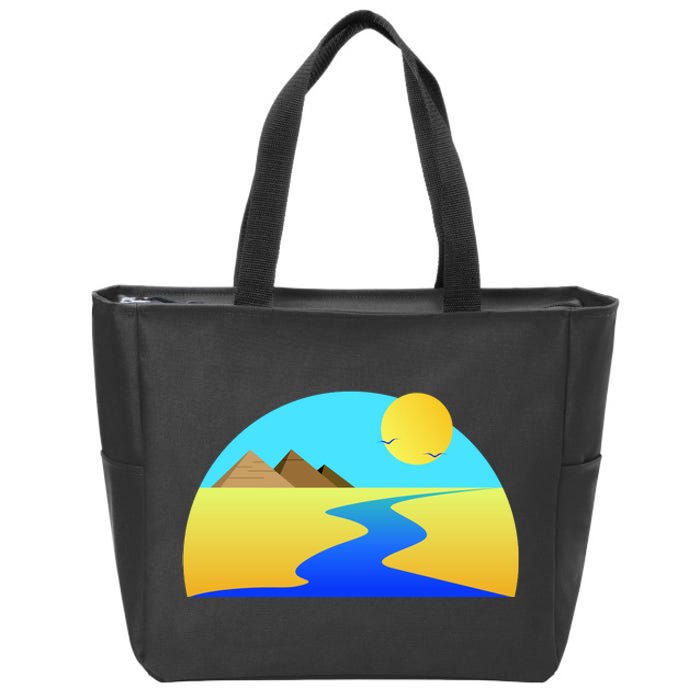 Egypt Nile River Sunset Zip Tote Bag