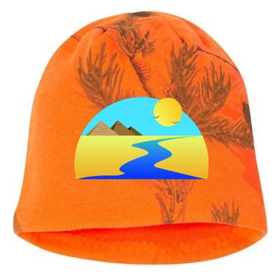 Egypt Nile River Sunset Kati - Camo Knit Beanie