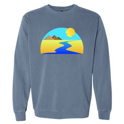 Egypt Nile River Sunset Garment-Dyed Sweatshirt