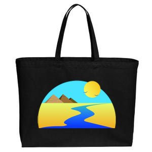 Egypt Nile River Sunset Cotton Canvas Jumbo Tote