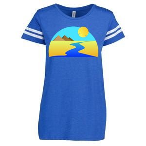 Egypt Nile River Sunset Enza Ladies Jersey Football T-Shirt