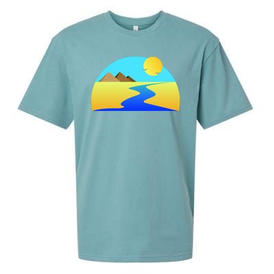 Egypt Nile River Sunset Sueded Cloud Jersey T-Shirt