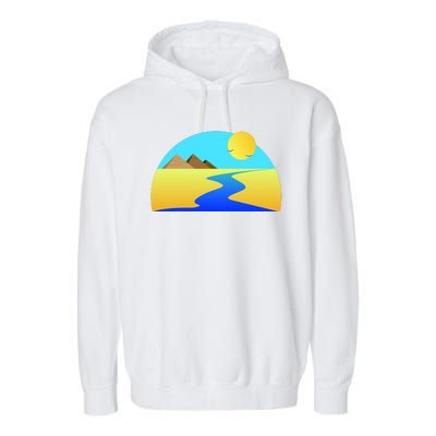 Egypt Nile River Sunset Garment-Dyed Fleece Hoodie