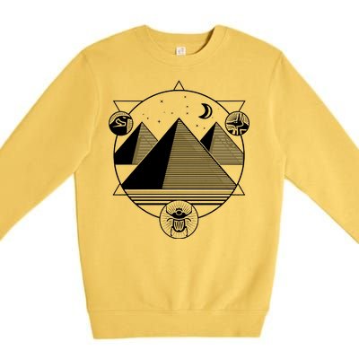 Egyptian Pyramids Emblem Premium Crewneck Sweatshirt