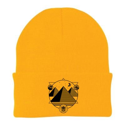 Egyptian Pyramids Emblem Knit Cap Winter Beanie