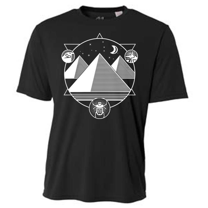 Egyptian Pyramids Emblem Cooling Performance Crew T-Shirt