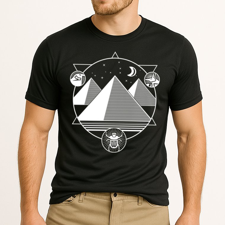 Egyptian Pyramids Emblem Performance Shirt