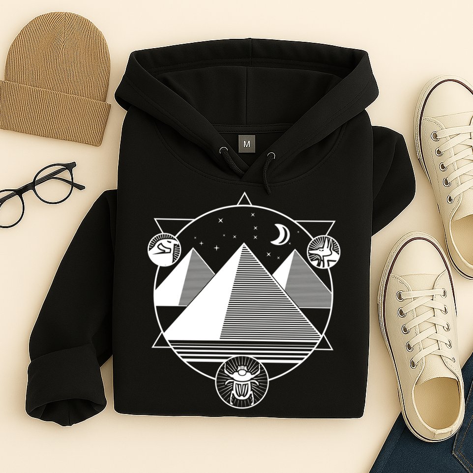 Egyptian Pyramids Emblem Hoodie