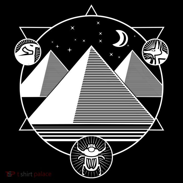 Egyptian Pyramids Emblem Tall T-Shirt