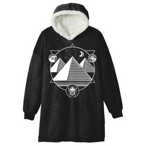 Egyptian Pyramids Emblem Hooded Wearable Blanket