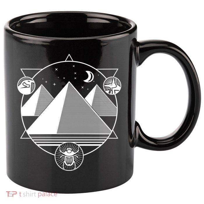 Egyptian Pyramids Emblem 11oz C Handle Ceramic Mug