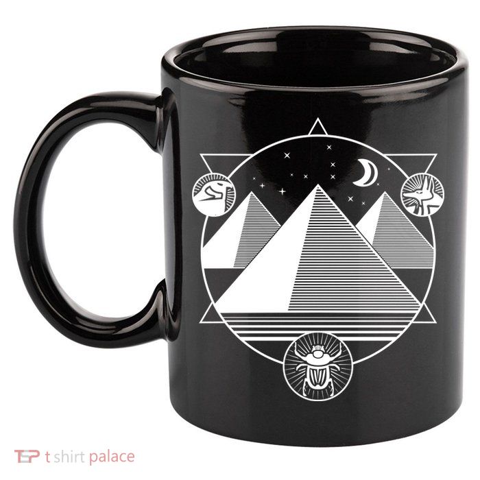 Egyptian Pyramids Emblem 11oz C Handle Ceramic Mug