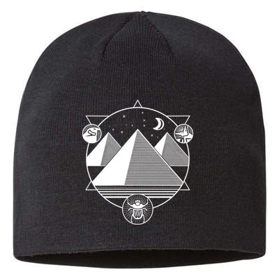 Egyptian Pyramids Emblem Sustainable Beanie