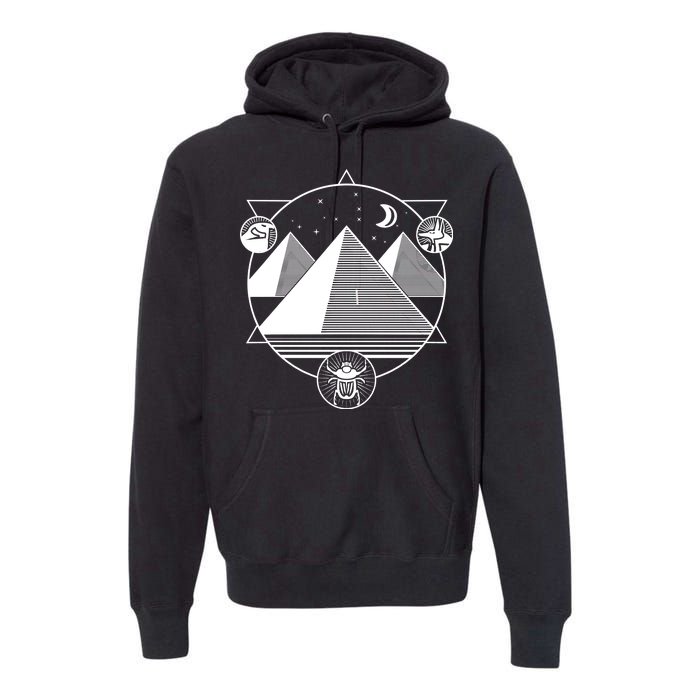 Egyptian Pyramids Emblem Premium Hoodie