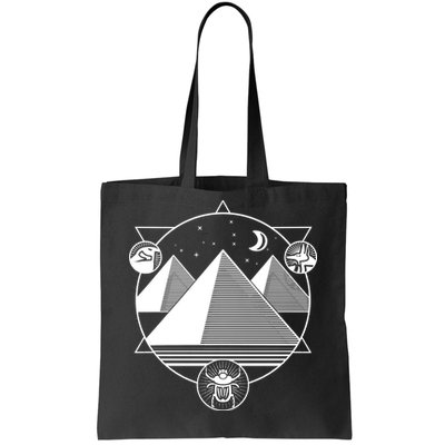 Egyptian Pyramids Emblem Tote Bag