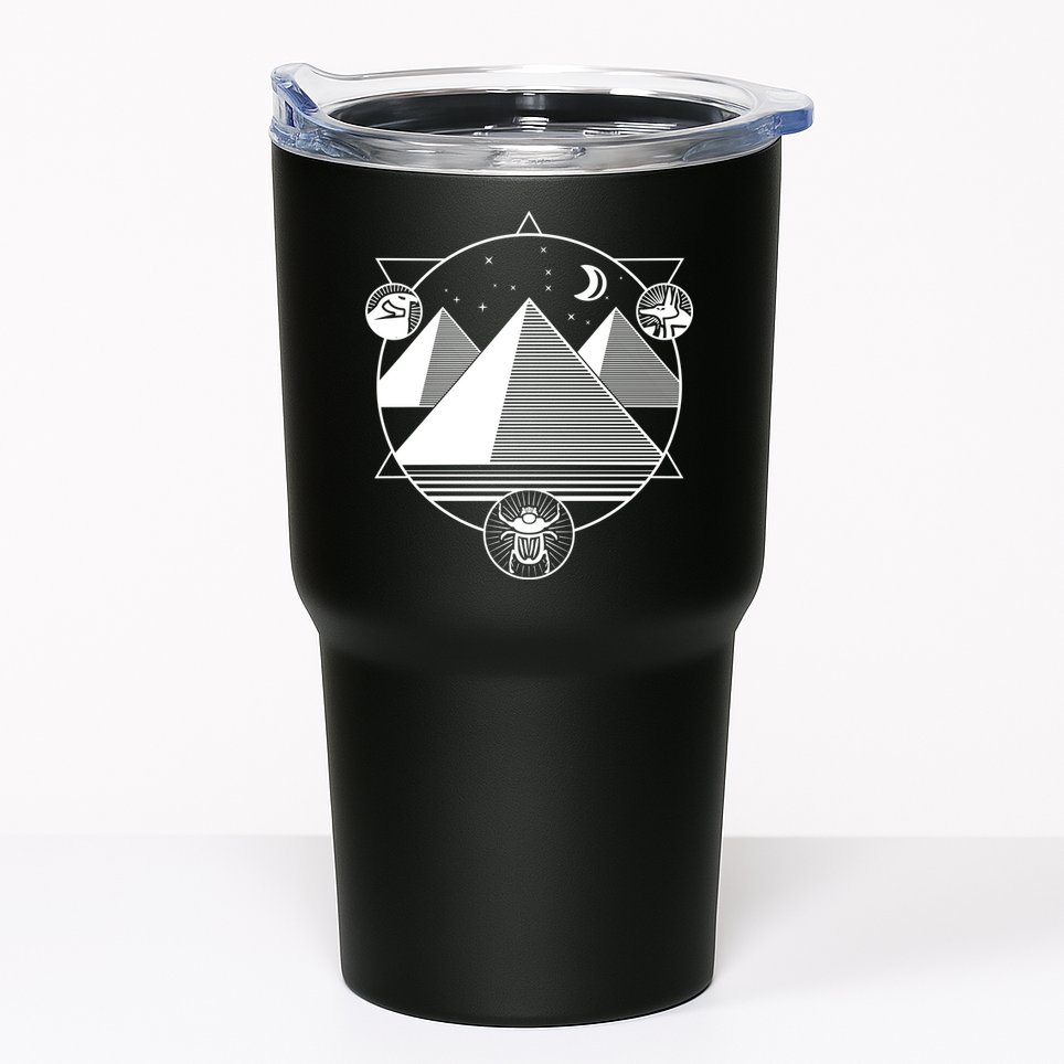 Egyptian Pyramids Emblem Tumbler