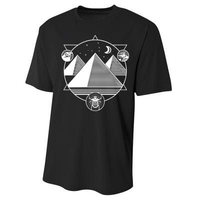 Egyptian Pyramids Emblem Performance Sprint T-Shirt