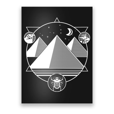 Egyptian Pyramids Emblem Poster