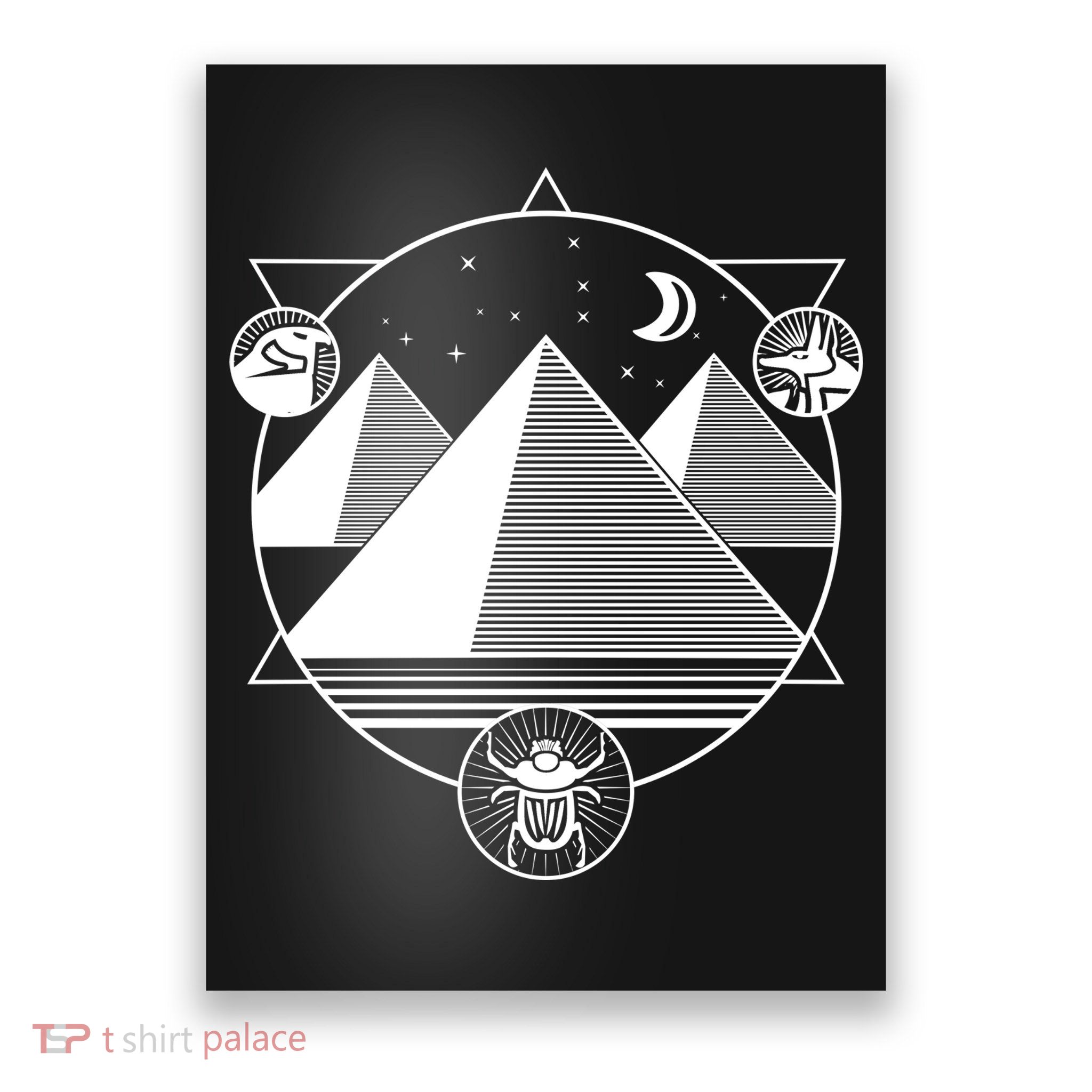 Egyptian Pyramids Emblem Poster
