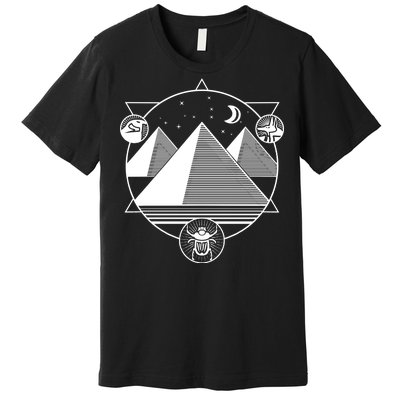 Egyptian Pyramids Emblem Premium T-Shirt