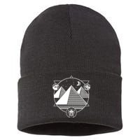 Egyptian Pyramids Emblem Sustainable Knit Beanie