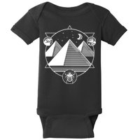 Egyptian Pyramids Emblem Baby Bodysuit