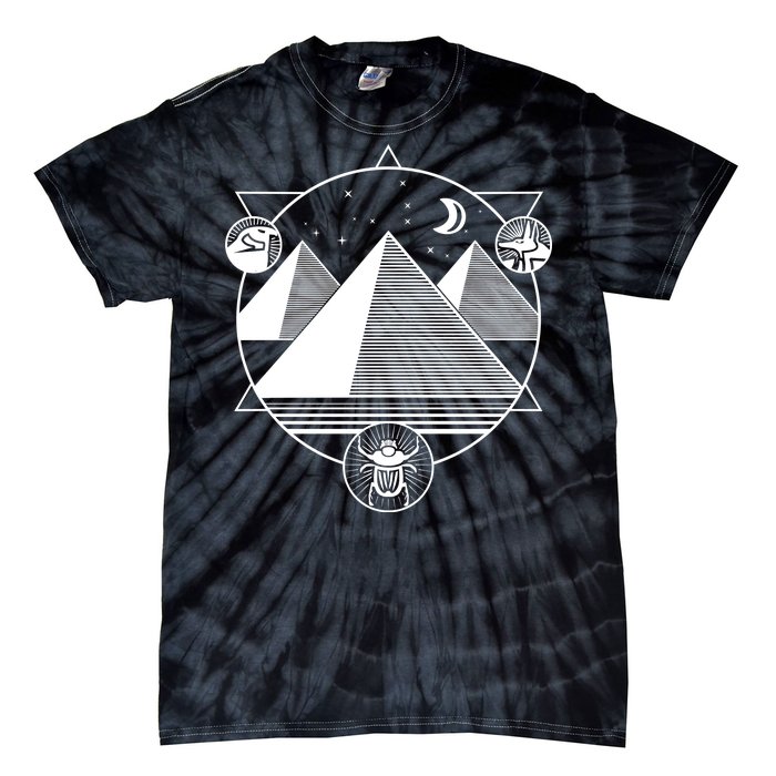 Egyptian Pyramids Emblem Tie-Dye T-Shirt