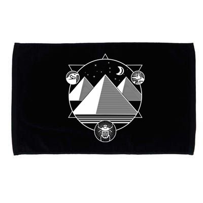 Egyptian Pyramids Emblem Microfiber Hand Towel